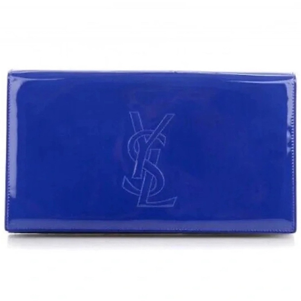 Stunning YSL Belle Du Jour Cobalt Blue Clutch